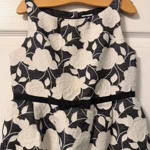 Janie and Jack Black and White Floral Dress
